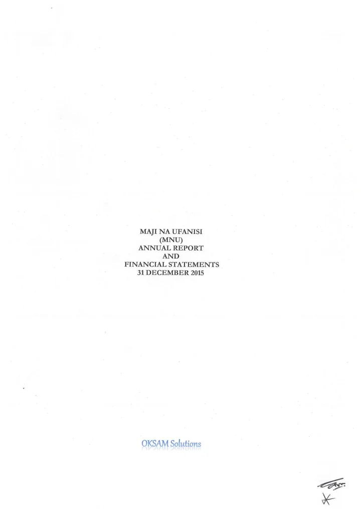 Audited financial statement for 2015