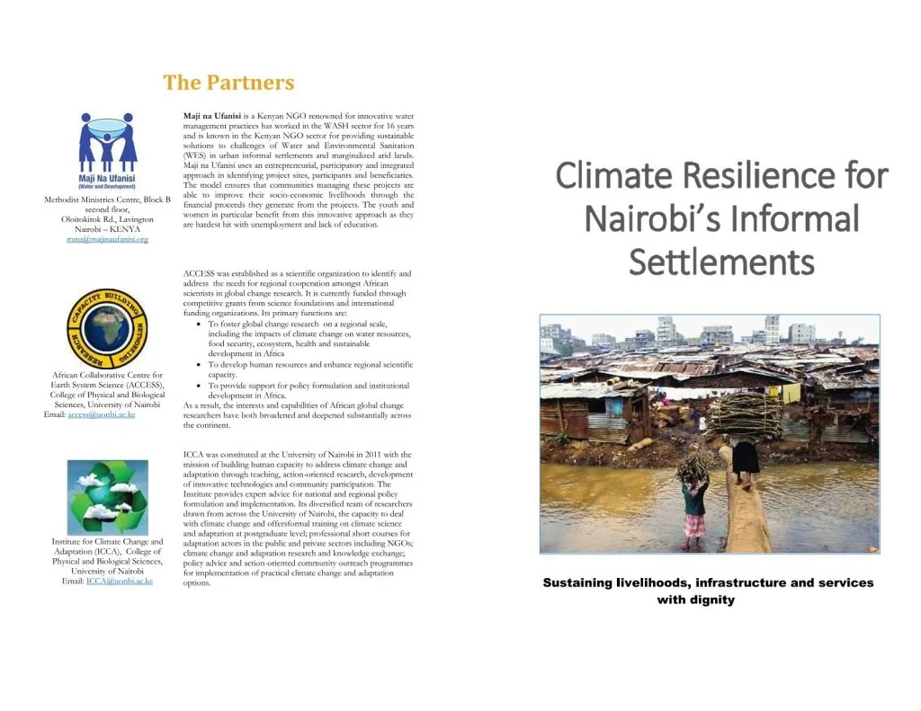 Climate Resilience for Nairobi Informal Settlements report cover