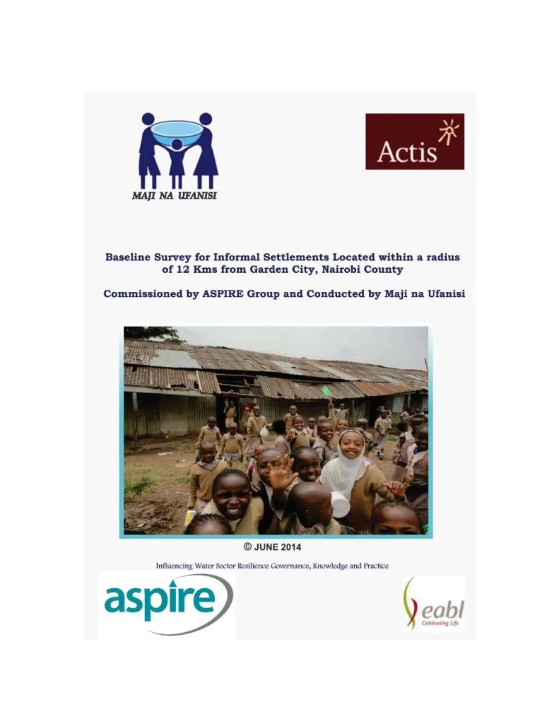 Baseline Survey for Informal Settlements cover