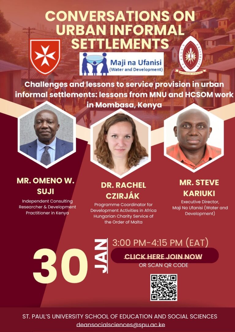 Read more about the article Maji na Ufanisi to Host Critical Discussion on Urban Informal Settlements