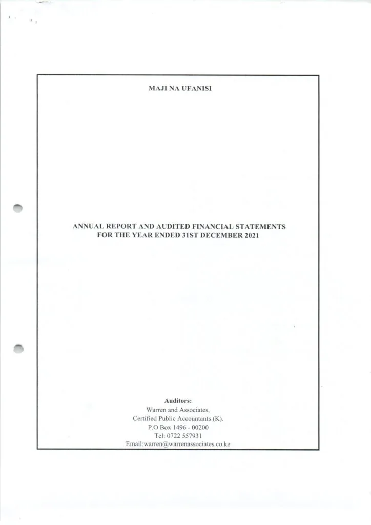 Audited financial statement for 2021