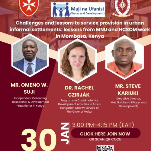 Maji na Ufanisi to Host Critical Discussion on Urban Informal Settlements